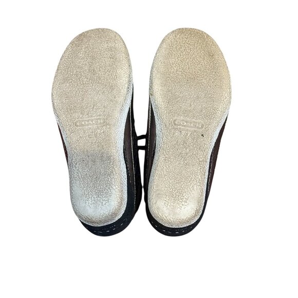 Coach Naples Black Metallic Signature Wedge Sneakers Size 6M Women’s High Top - Picture 16 of 16